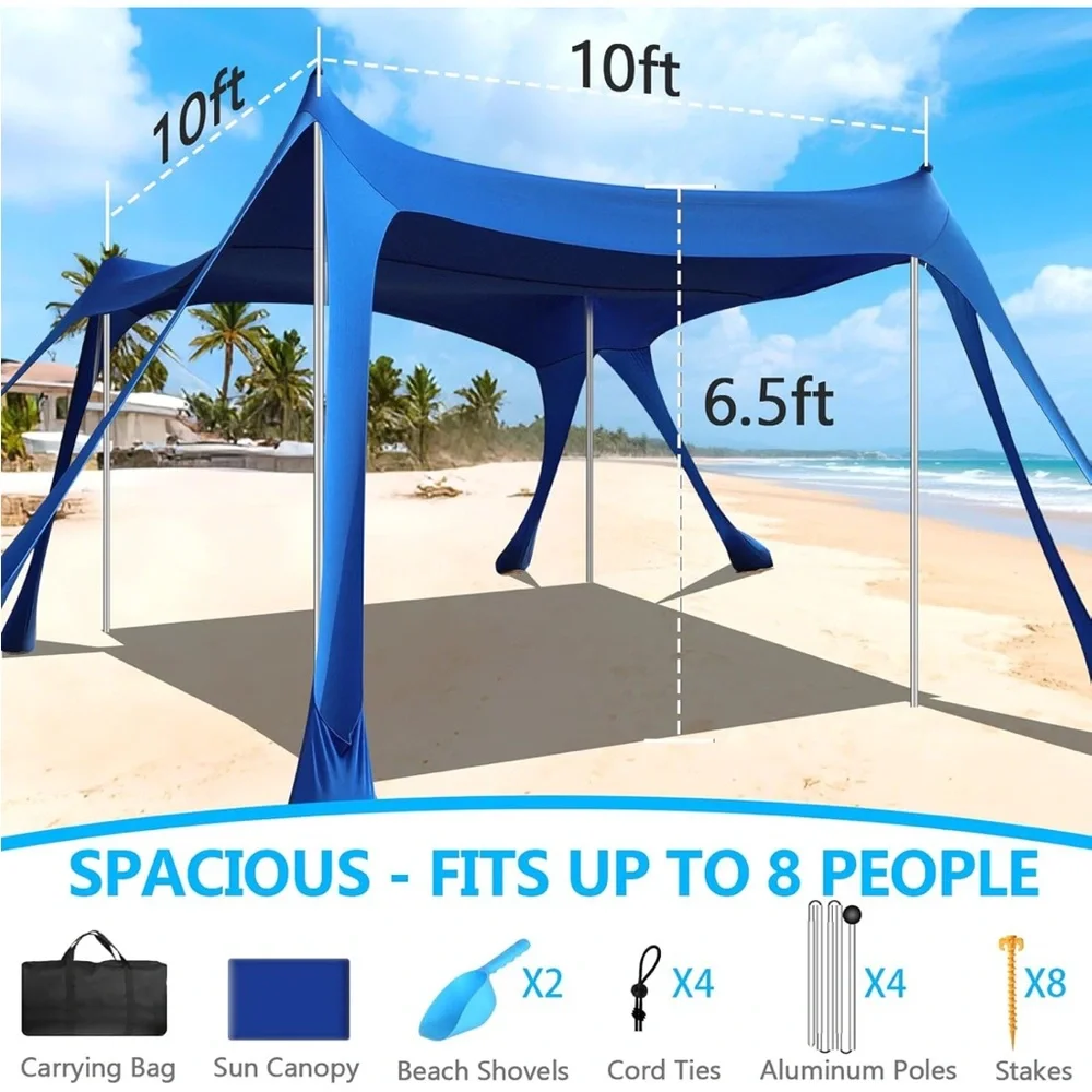 Blue Beach Shade Canopy Tent